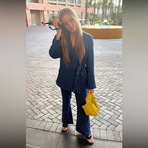 Nasty Gal Blue Checker Set size 8